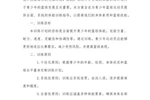 如何为篮球队员设计智能健身计划:专业篮球教练的深度解析